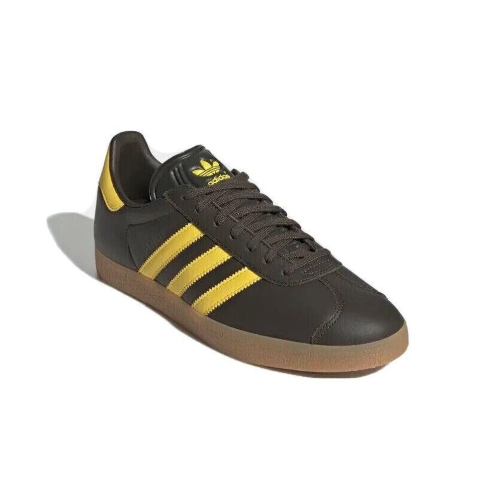 MEN'S Adidas Gazelle Shadow Olive Impact  Shoes Yellow HQ9873